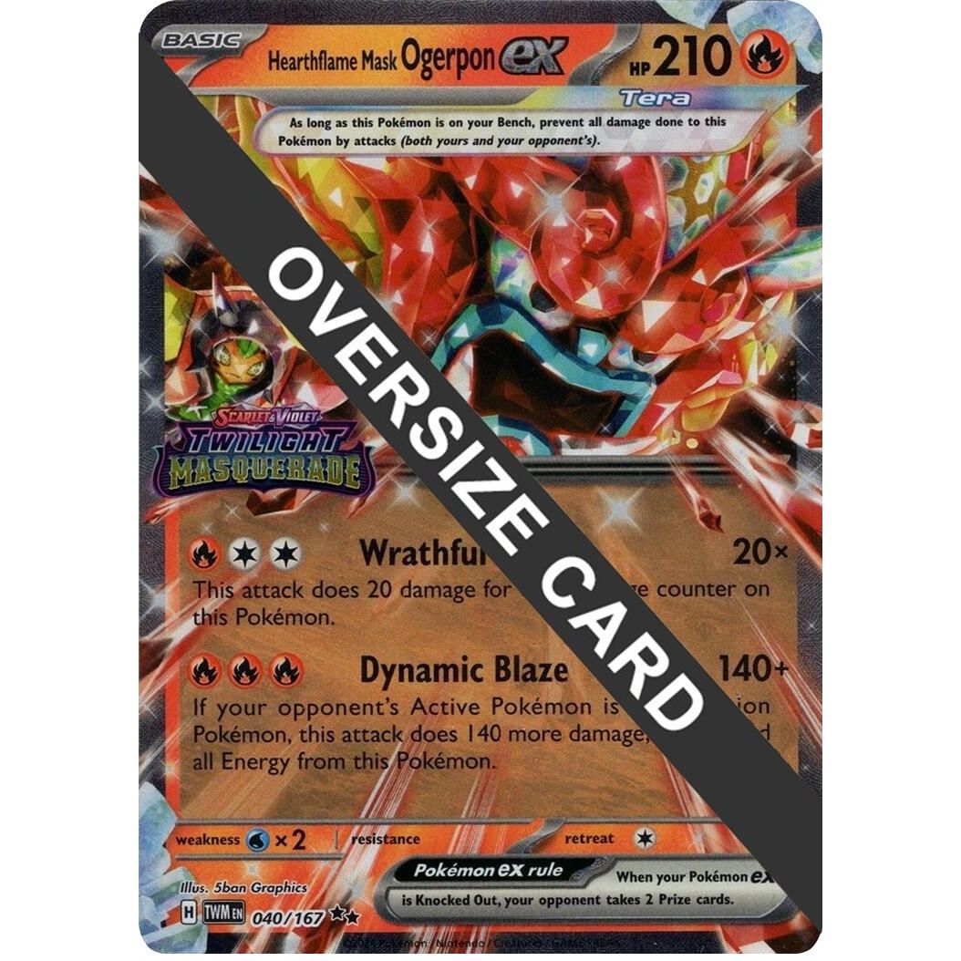 Image for Hearthflame Mask Ogerpon ex (Twilight Masquerade Stamp) (040/167) (PR) - Pokemon