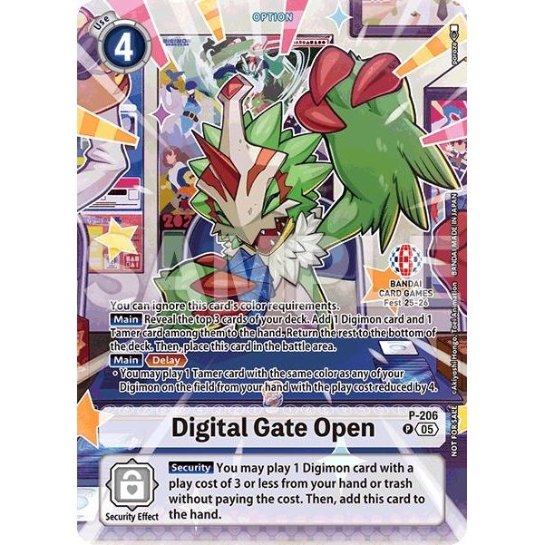 Image for Digital Gate Open - P-206 (BANDAI Card Games Fest 25-26) (P-206 P) (D-PR) - Digimon Card Game