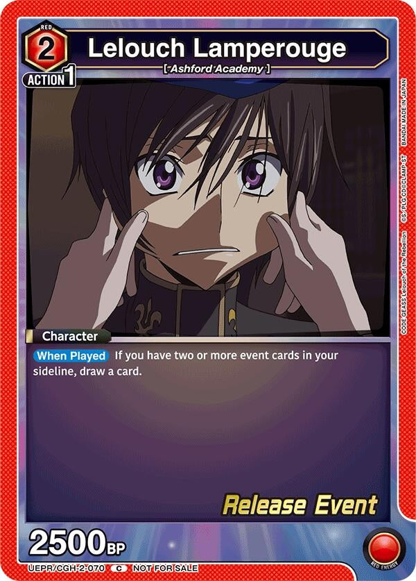 Image for Lelouch Lamperouge (070) (UEPR/CGH-2-070) (UEX03BT_RE) - Union Arena