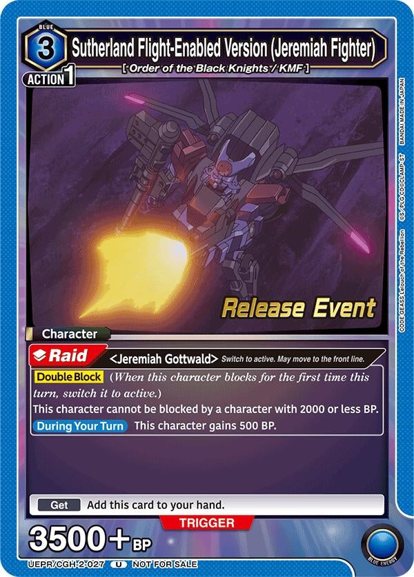 Image for Sutherland Flight-Enabled Version (Jeremiah Fighter) (UEPR/CGH-2-027) (UEX03BT_RE) - Union Arena