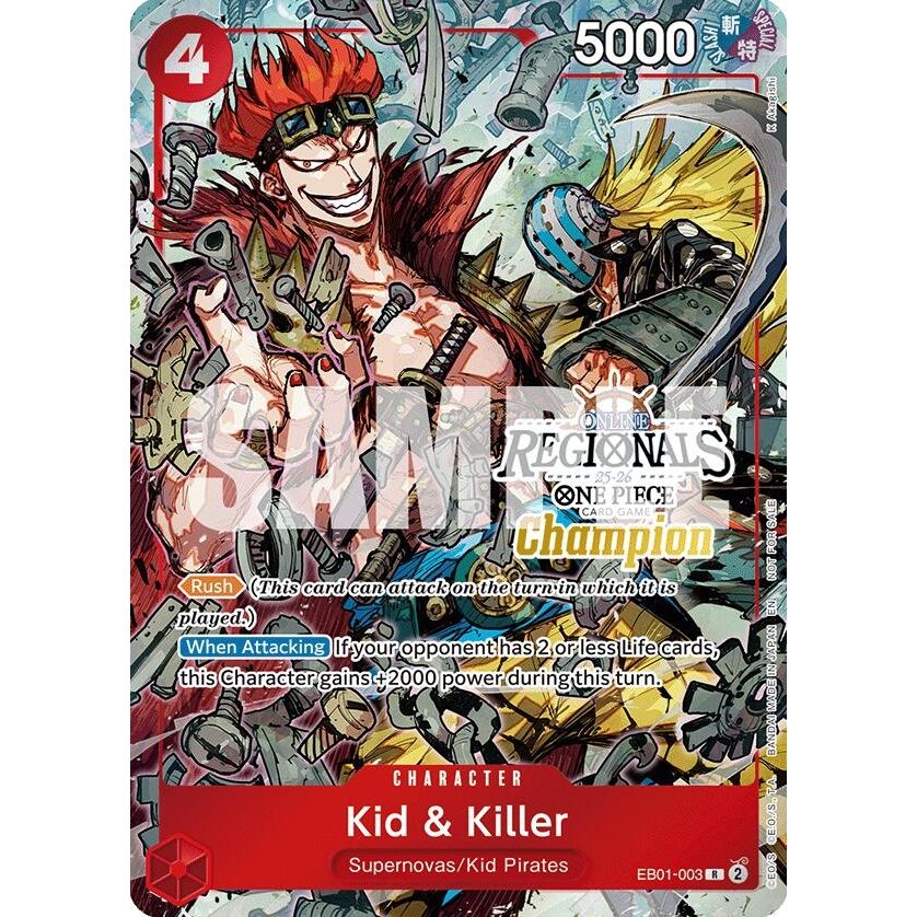 Image for Kid & Killer (Online Regional Champion Card Set 2025 Vol.2) (EB01-003) (OP-PR) - One Piece Card Game