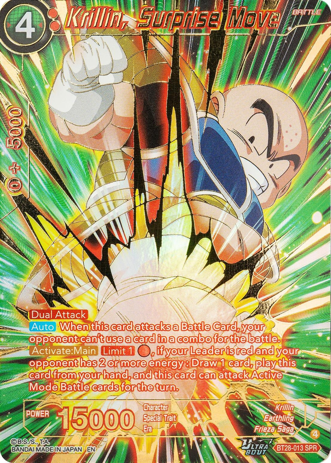 Image for Krillin, Surprise Move (SPR) (BT28-013) (BT28) - Dragon Ball Super: Masters