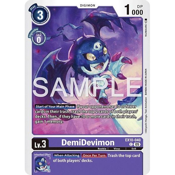 Image for DemiDevimon (EX10-040 C) (EX10) - Digimon Card Game