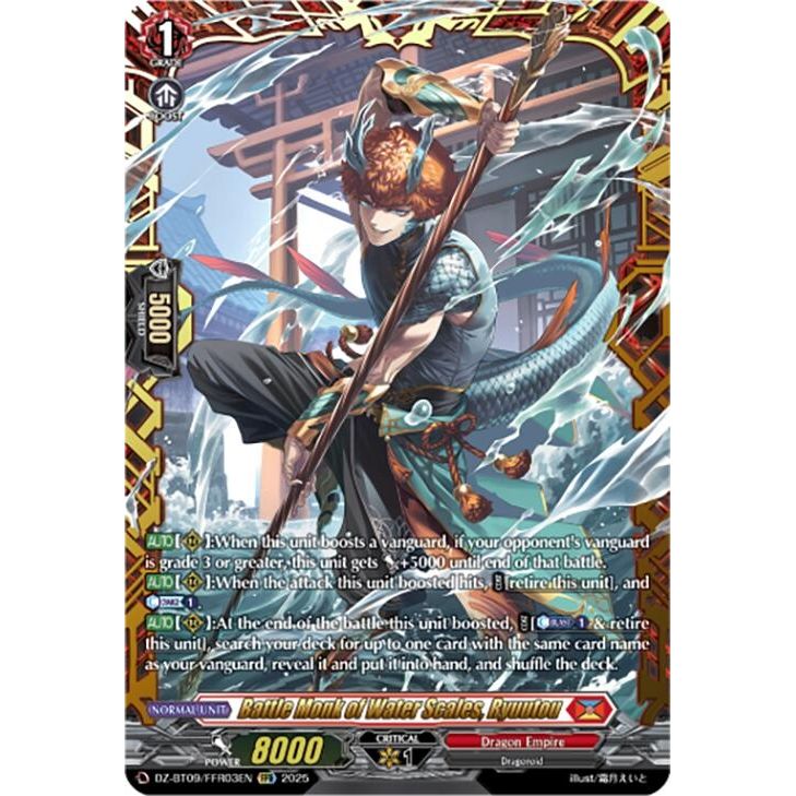 Image for Battle Monk of Water Scales, Ryuutou (FFR) (DZ-BT09/FFR03EN) (DZ-BT09) - Cardfight Vanguard