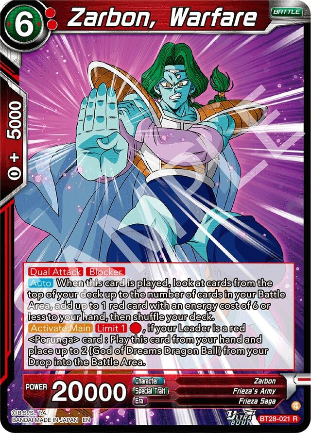 Image for Zarbon, Warfare (BT28-021) (BT28) - Dragon Ball Super: Masters