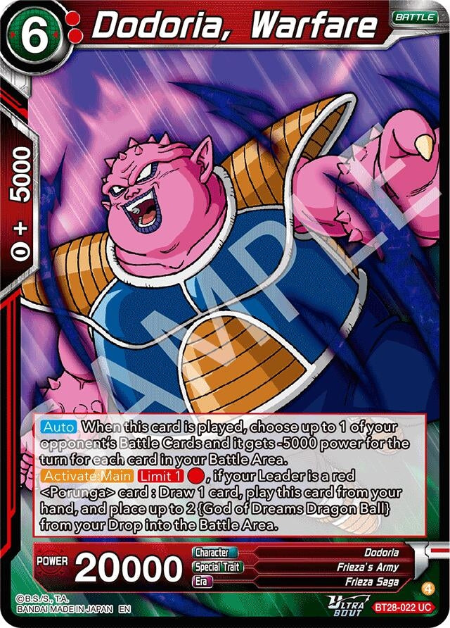 Image for Dodoria, Warfare (BT28-022) (BT28) - Dragon Ball Super: Masters