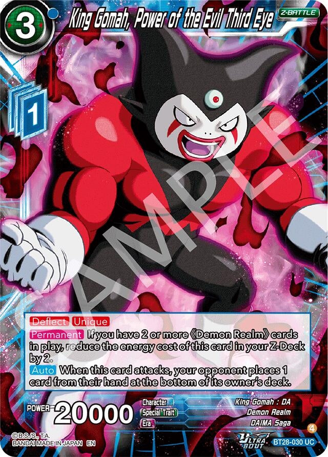 Image for King Gomah, Power of the Evil Third Eye (BT28-030) (BT28) - Dragon Ball Super: Masters