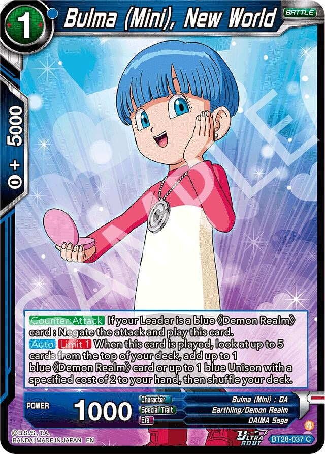 Image for Bulma (Mini), New World (BT28-037) (BT28) - Dragon Ball Super: Masters