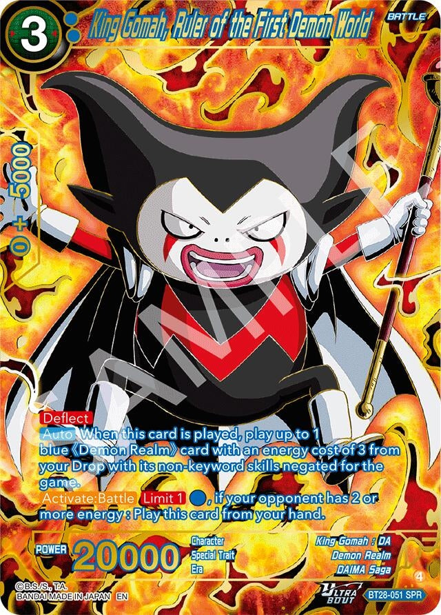 Image for King Gomah, Ruler of the First Demon World (SPR) (BT28-051) (BT28) - Dragon Ball Super: Masters