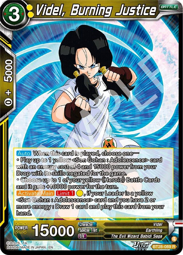 Image for Videl, Burning Justice (BT28-089) (BT28) - Dragon Ball Super: Masters