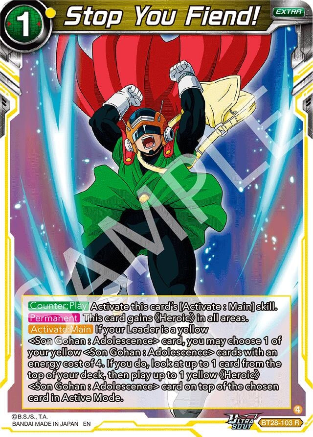 Image for Stop You Fiend! (BT28-103) (BT28) - Dragon Ball Super: Masters