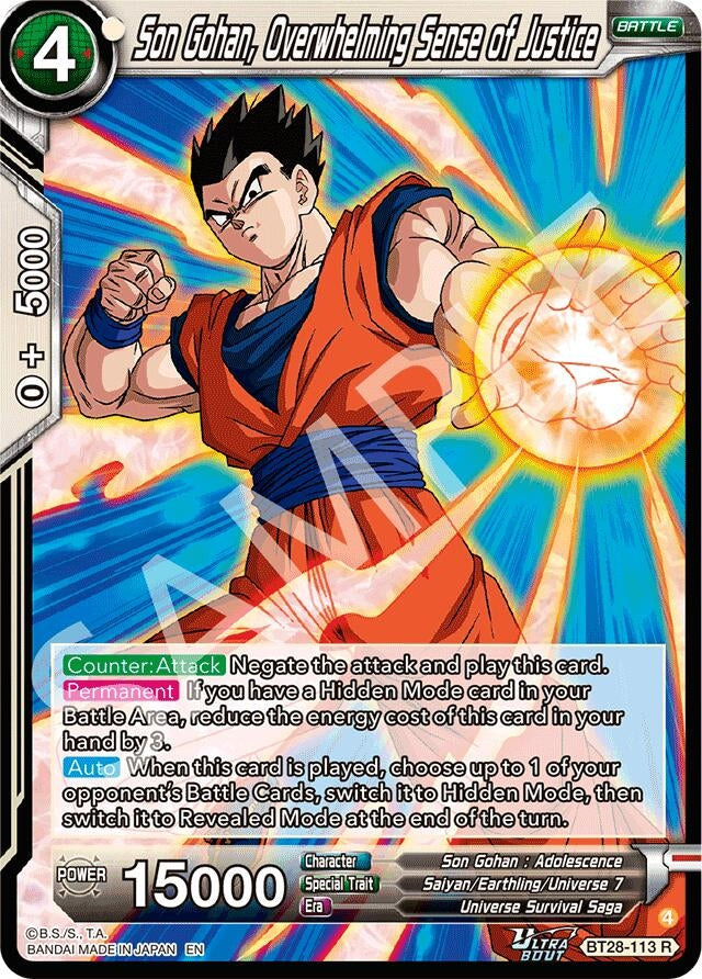 Image for Son Gohan, Overwhelming Sense of Justice (BT28-113) (BT28) - Dragon Ball Super: Masters
