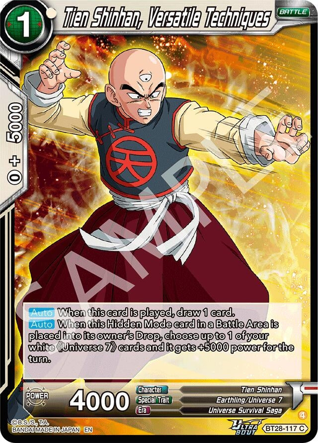 Image for Tien Shinhan, Versatile Techniques (BT28-117) (BT28) - Dragon Ball Super: Masters