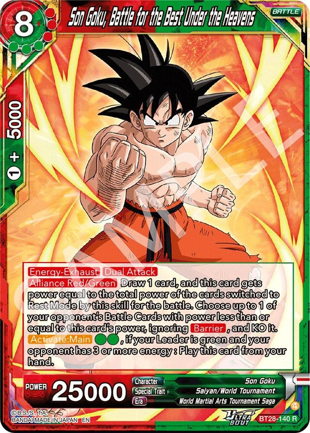 Image for Son Goku, Battle for the Best Under the Heavens (BT28-140) (BT28) - Dragon Ball Super: Masters