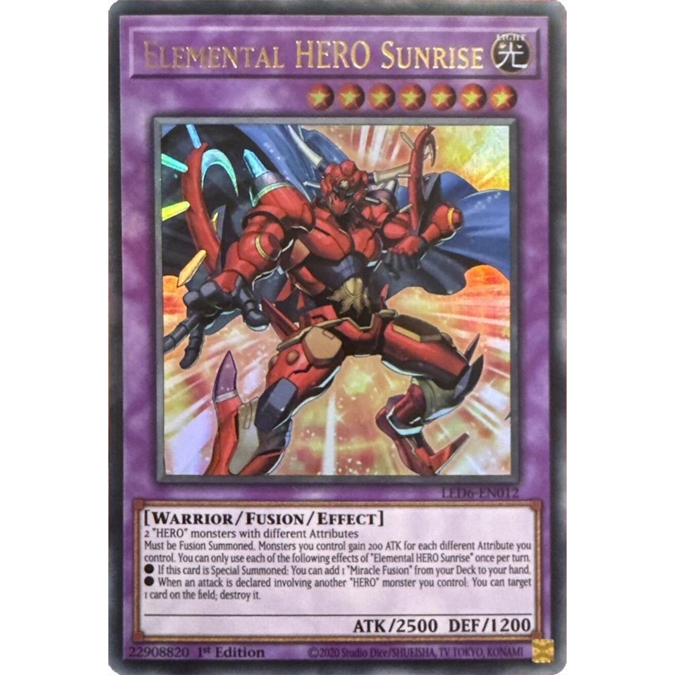 Image for Elemental HERO Sunrise (2020 Date Reprint) (LED6-EN012) (LED6) - YuGiOh
