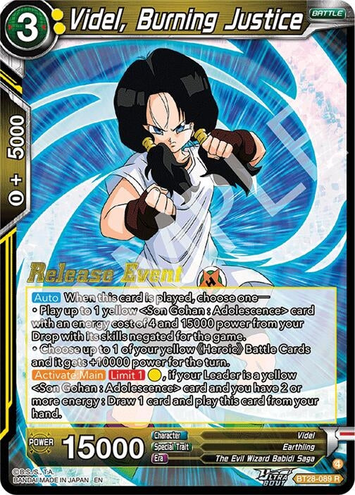 Image for Videl, Burning Justice (BT28-089) (BT28_PR) - Dragon Ball Super: Masters