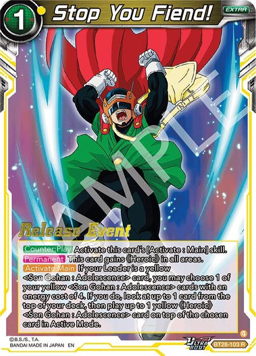 Image for Stop You Fiend! (BT28-103) (BT28_PR) - Dragon Ball Super: Masters