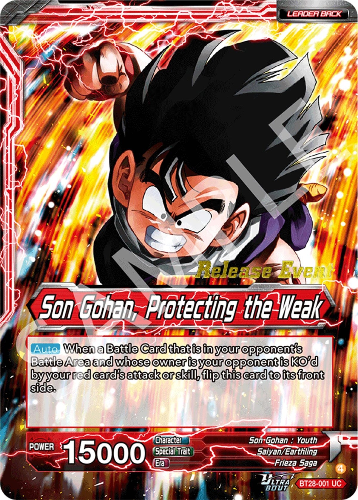 Image for Son Gohan // Son Gohan, Protecting the Weak (BT28-001) (BT28_PR) - Dragon Ball Super: Masters