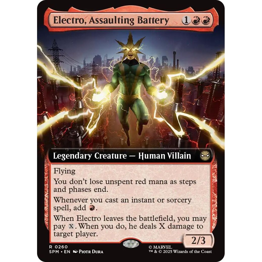 Image for Electro, Assaulting Battery (Extended Art) (260) (SPM) - Magic: The Gathering