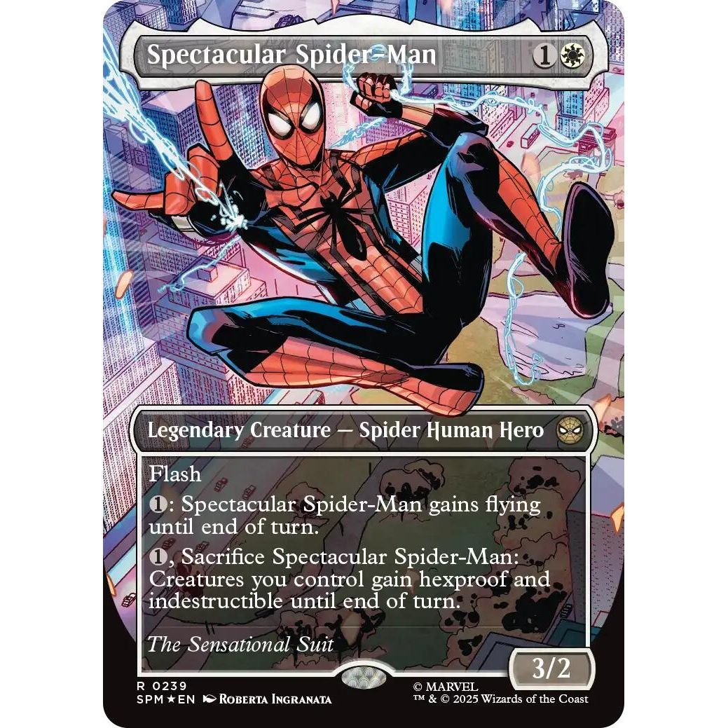 Image for Spectacular Spider-Man (0239) (Borderless) (Textured Foil) (239) (SPM) - Magic: The Gathering