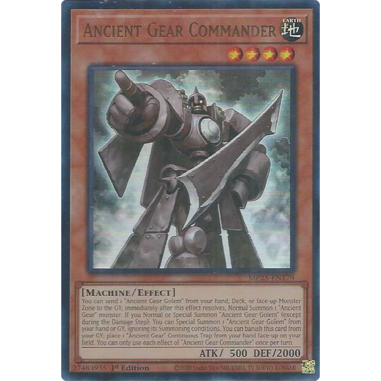 Image for Ancient Gear Commander (MP25-EN179) (MP25) - YuGiOh
