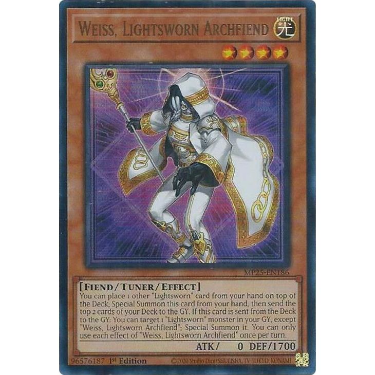 Image for Weiss, Lightsworn Archfiend (MP25-EN186) (MP25) - YuGiOh