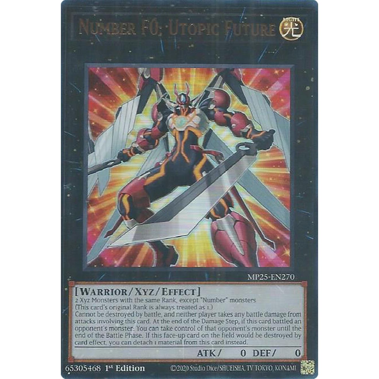 Image for Number F0: Utopic Future (MP25-EN270) (MP25) - YuGiOh