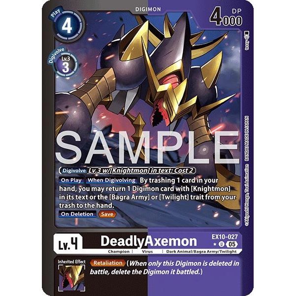 Image for DeadlyAxemon (Limited Foil) (EX10-027 U) (EX10) - Digimon Card Game