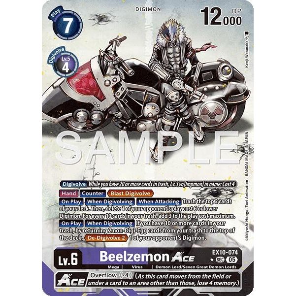 Image for Beelzemon ACE (Alternate Art) (EX10-074 SEC) (EX10) - Digimon Card Game