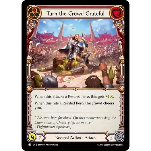 Image for Turn the Crowd Grateful (Red) (SUP049) (SUP) - Flesh and Blood TCG