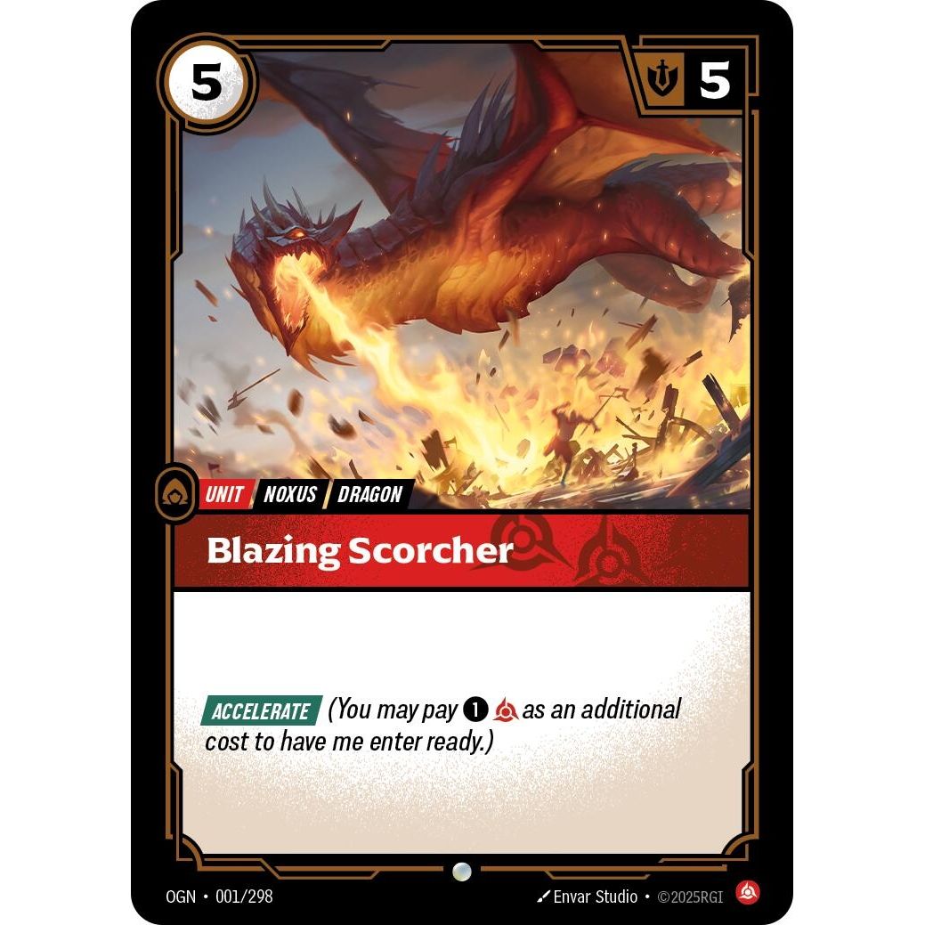 Image for Blazing Scorcher (001/298) (OGN) - Riftbound: League of Legends Trading Card Game