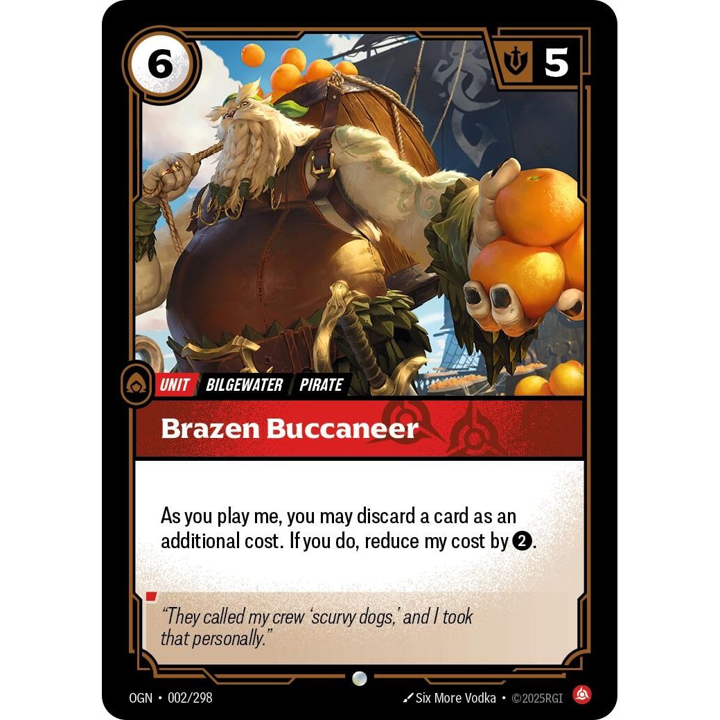 Image for Brazen Buccaneer (002/298) (OGN) - Riftbound: League of Legends Trading Card Game