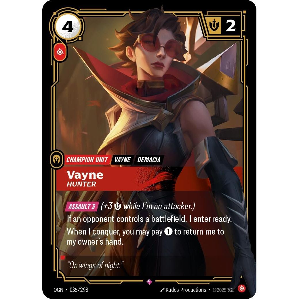 Image for Vayne - Hunter (035/298) (OGN) - Riftbound: League of Legends Trading Card Game