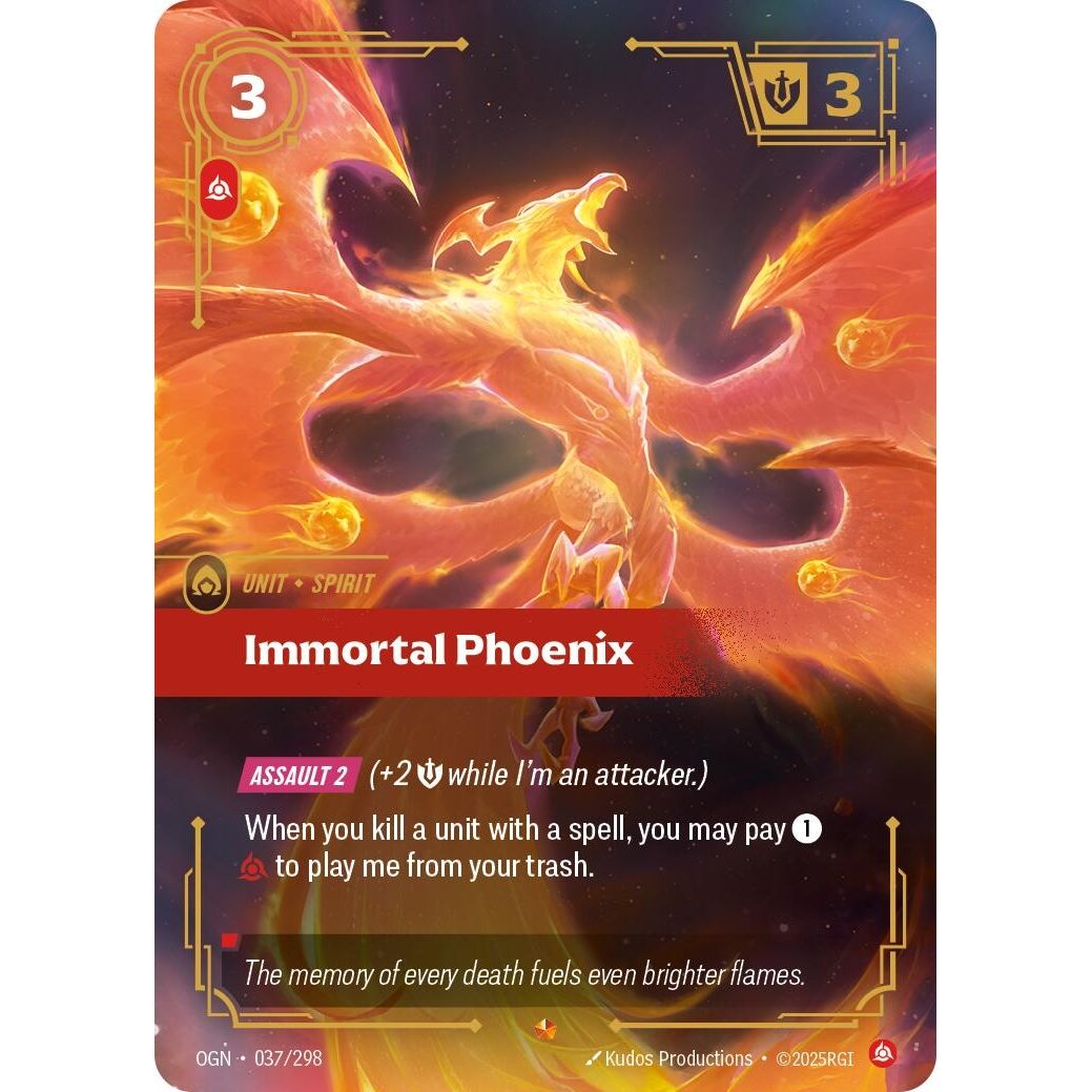 Image for Immortal Phoenix (037/298) (OGN) - Riftbound: League of Legends Trading Card Game
