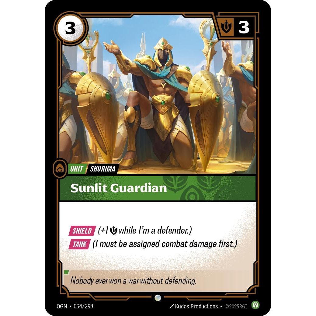 Image for Sunlit Guardian (054/298) (OGN) - Riftbound: League of Legends Trading Card Game