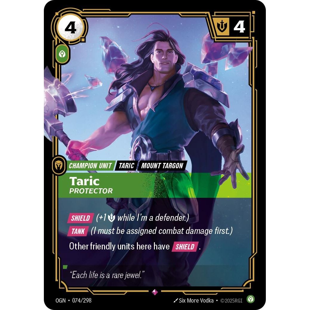 Image for Taric - Protector (074/298) (OGN) - Riftbound: League of Legends Trading Card Game