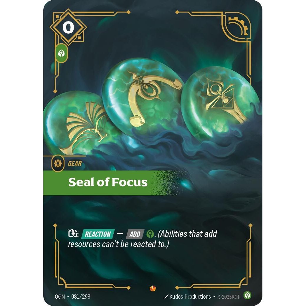 Image for Seal of Focus (081/298) (OGN) - Riftbound: League of Legends Trading Card Game
