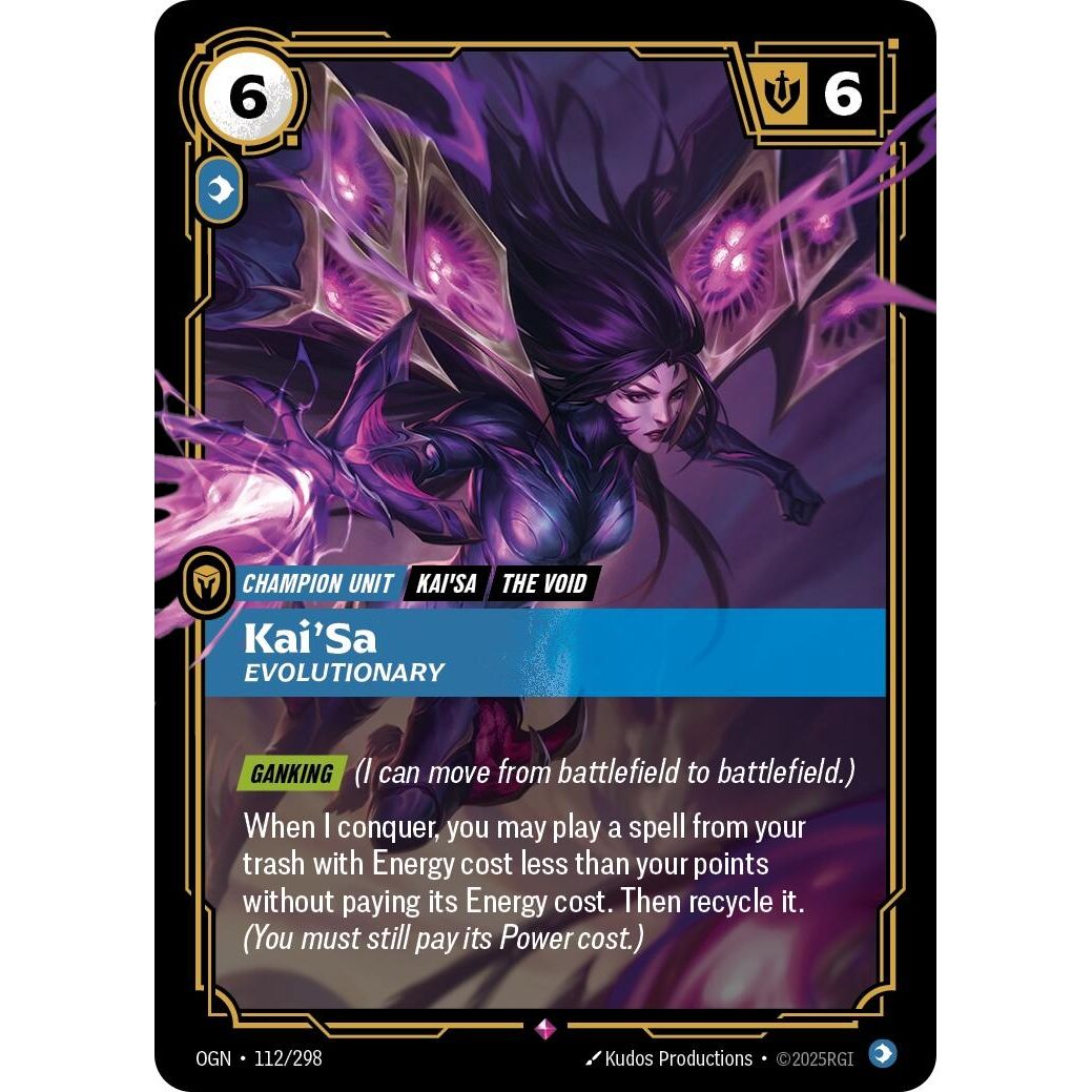 Image for Kai'Sa - Evolutionary (112/298) (OGN) - Riftbound: League of Legends Trading Card Game