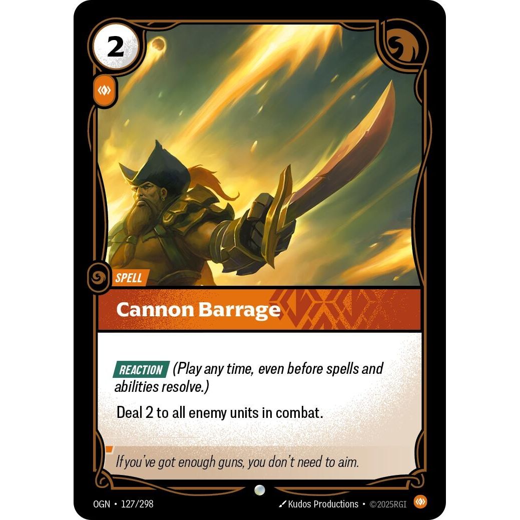 Image for Cannon Barrage (127/298) (OGN) - Riftbound: League of Legends Trading Card Game