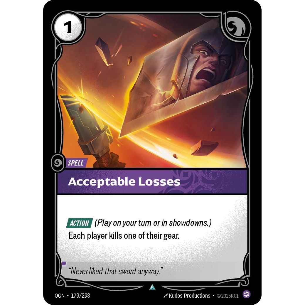 Image for Acceptable Losses (179/298) (OGN) - Riftbound: League of Legends Trading Card Game