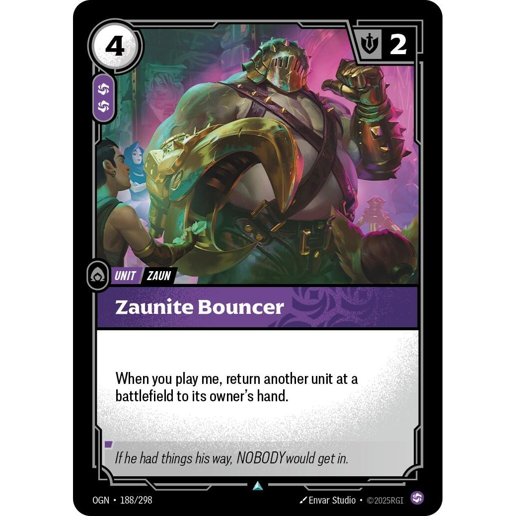 Image for Zaunite Bouncer (188/298) (OGN) - Riftbound: League of Legends Trading Card Game