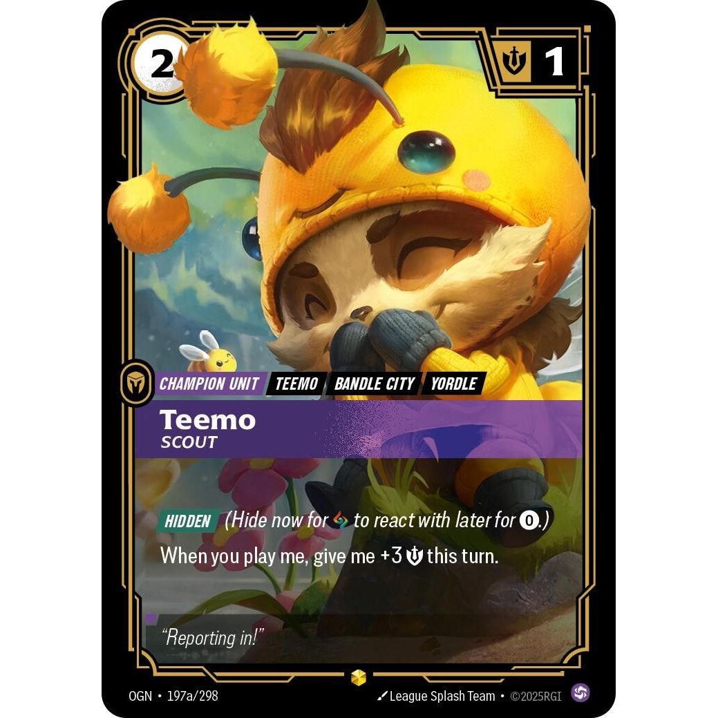 Image for Teemo - Scout (Alternate Art) (197a/298) (OGN) - Riftbound: League of Legends Trading Card Game