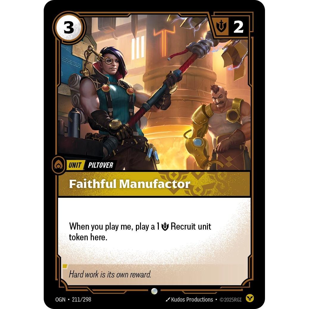 Image for Faithful Manufactor (211/298) (OGN) - Riftbound: League of Legends Trading Card Game