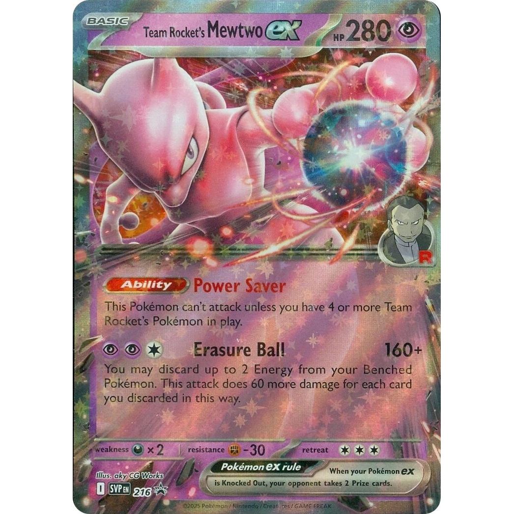 Image for Team Rocket's Mewtwo ex - 216 (216) (SVP) - Pokemon