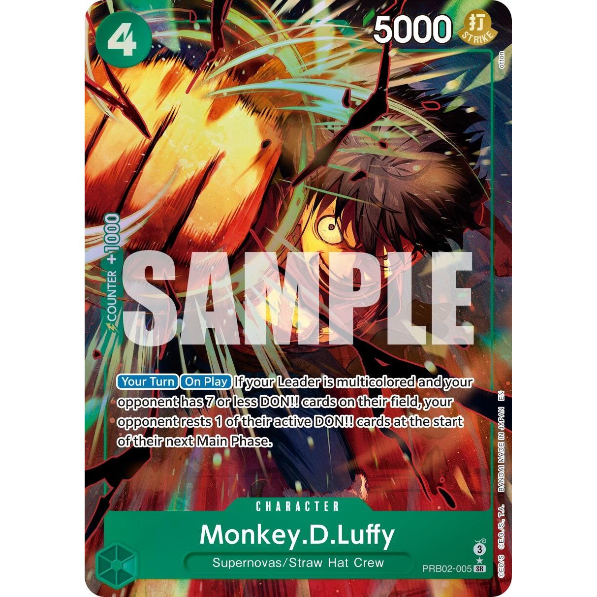 Image for Monkey.D.Luffy - PRB02-005 (Alternate Art) (PRB02-005) (PRB-02) - One Piece Card Game