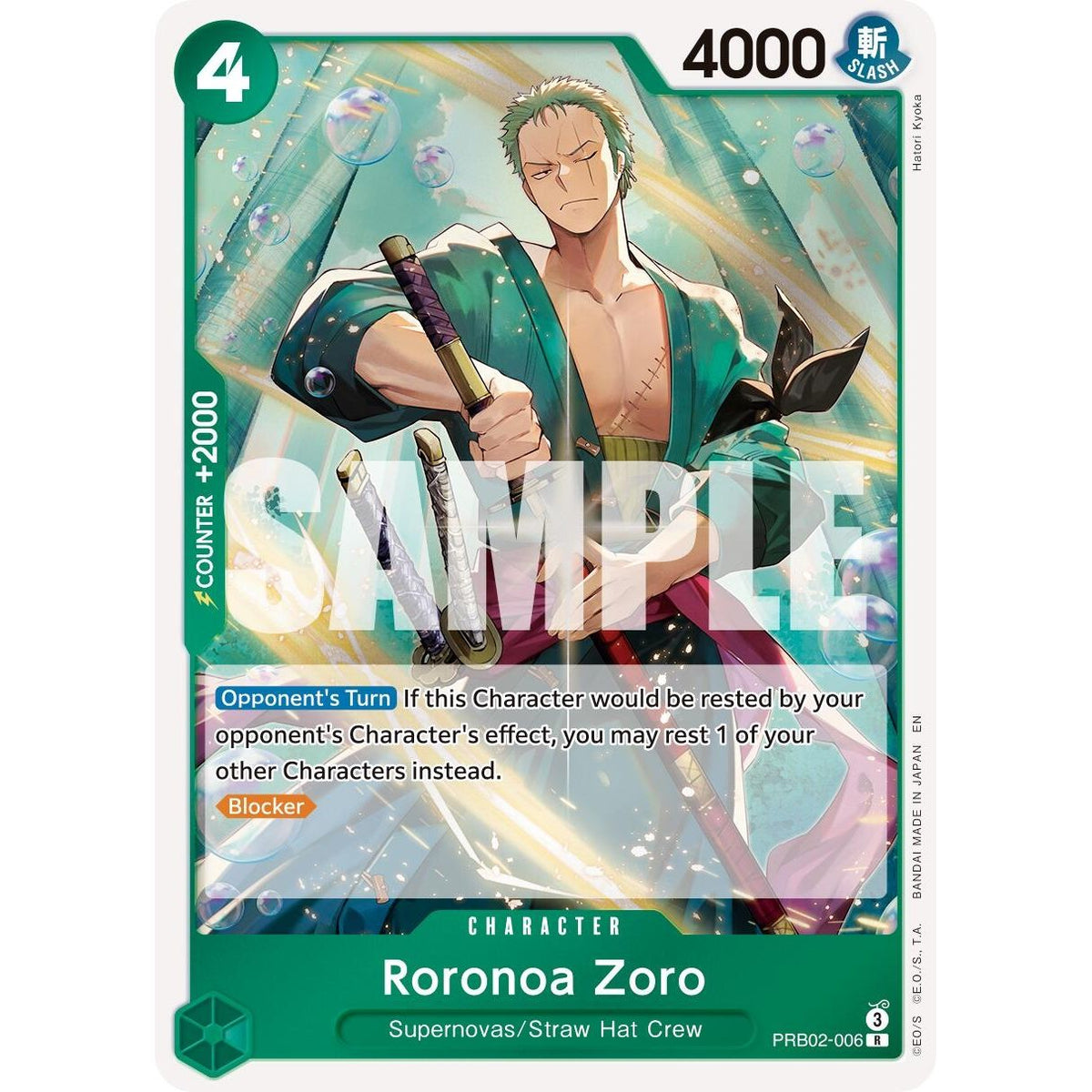 Image for Roronoa Zoro - PRB02-006 (PRB02-006) (PRB-02) - One Piece Card Game