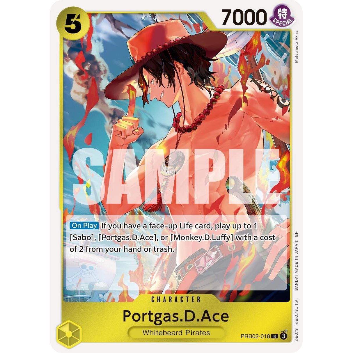 Image for Portgas.D.Ace - PRB02-018 (PRB02-018) (PRB-02) - One Piece Card Game