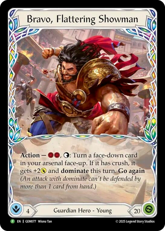 Image for Bravo, Flattering Showman (GEM077) (GEM) - Flesh and Blood TCG