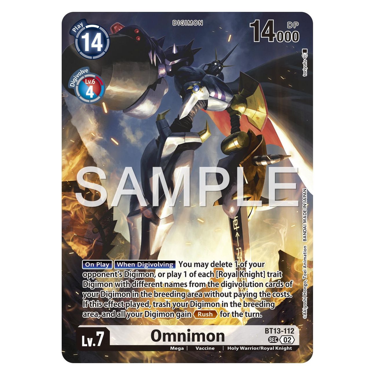 Image for Omnimon (BT13-112 SEC) (LM) - Digimon Card Game