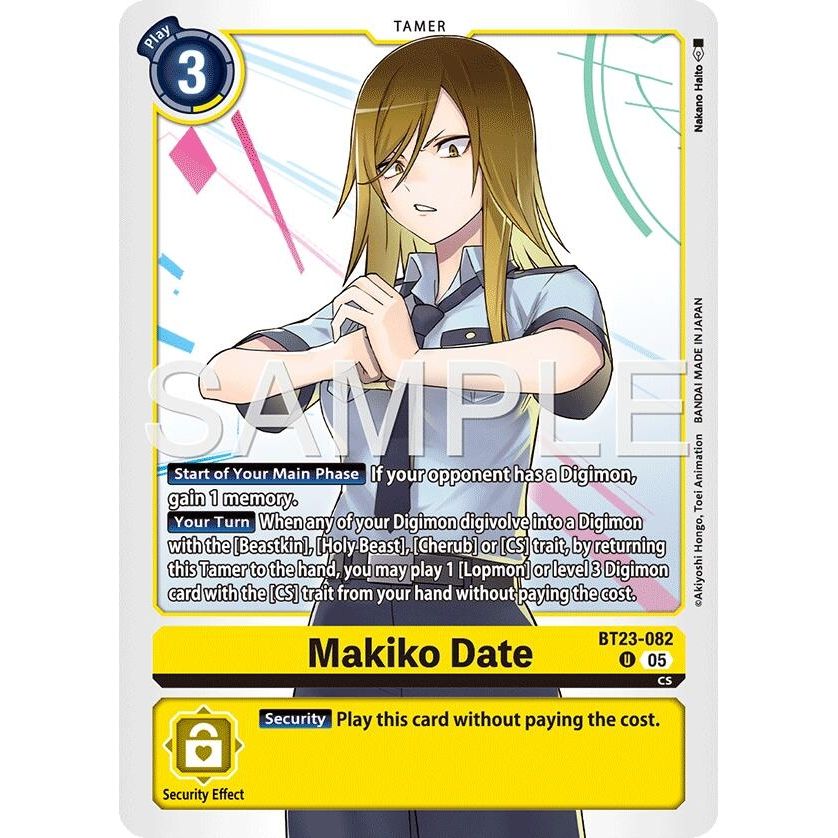 Image for Makiko Date (BT23-082 U) (BT-23) - Digimon Card Game